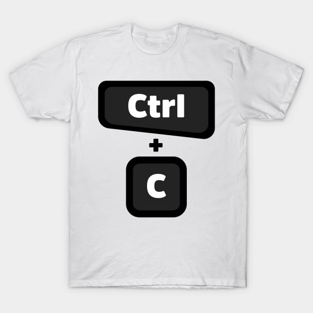 Ctrl + C  - Computer Programming - Light Color T-Shirt by springforce